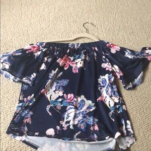 Floral off the shoulder top